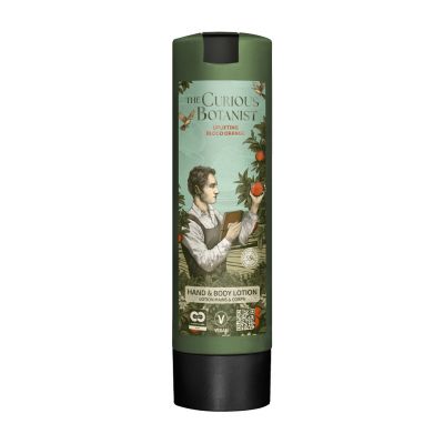 Moisturizing vegan hand and body lotion with notes of blood orange